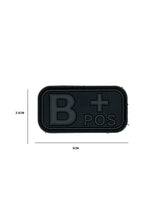 Patch Gruppo Sanguigno B+ Grey
